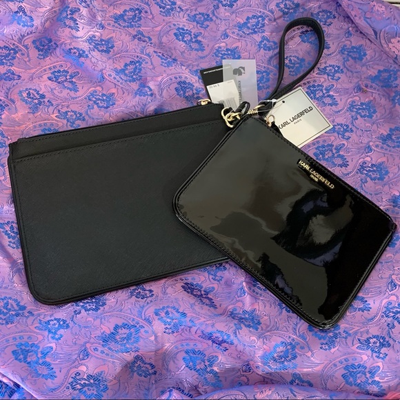 *NWT* Karl Lagerfeld Paris Two-Piece Envelope Wristlet Clutch Set - Picture 3 of 11